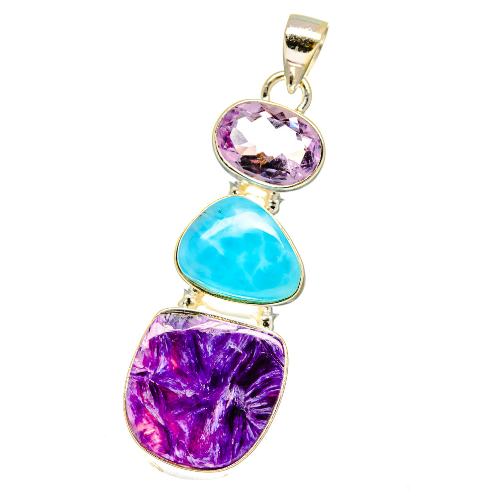Charoite Pendants handcrafted by Ana Silver Co - PD16060