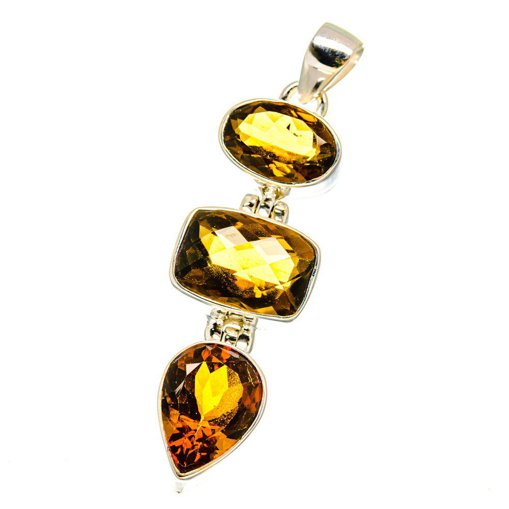 Mandarin Geode Pendants handcrafted by Ana Silver Co - PD16081