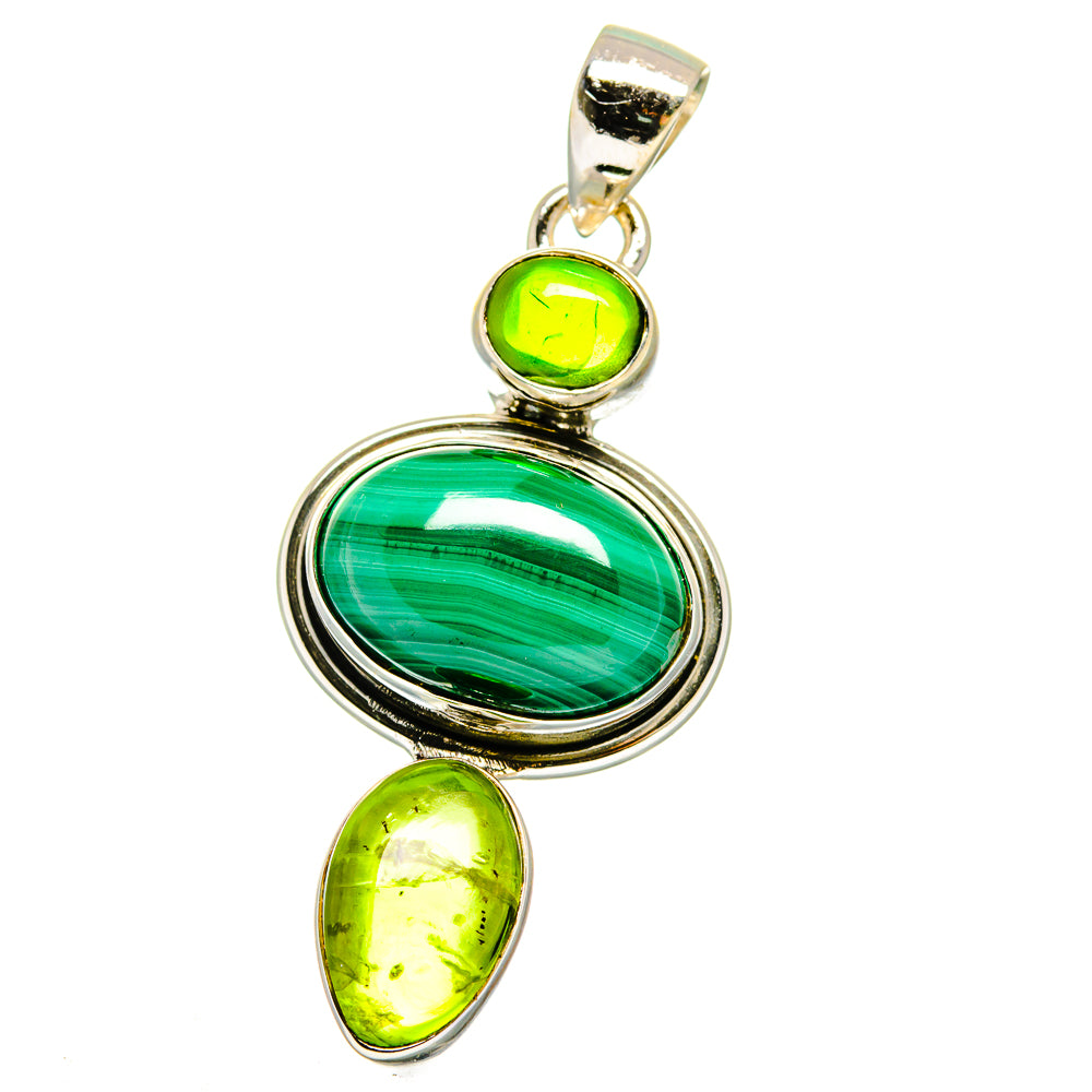 Malachite Pendants handcrafted by Ana Silver Co - PD16083