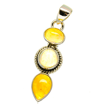 Ethiopian Opal Pendants handcrafted by Ana Silver Co - PD16122