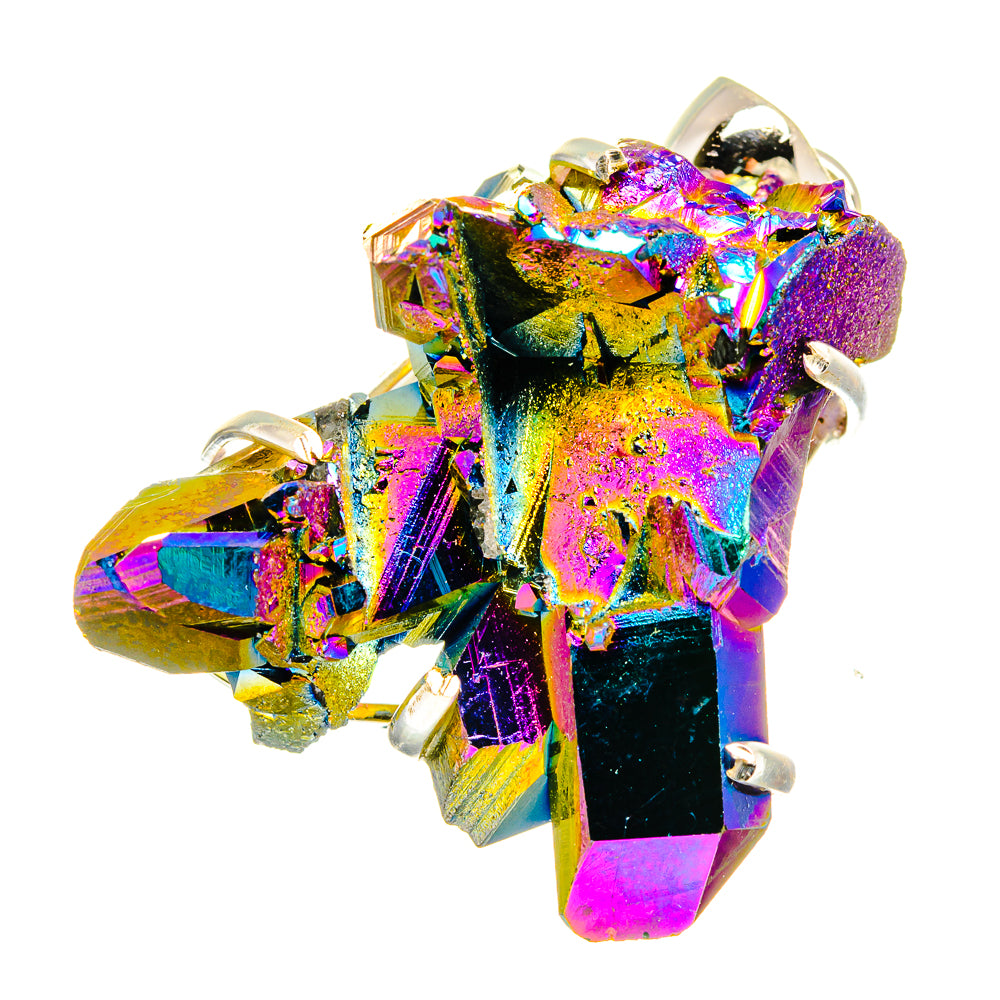 Titanium Sunshine Druzy Pendants handcrafted by Ana Silver Co - PD16152