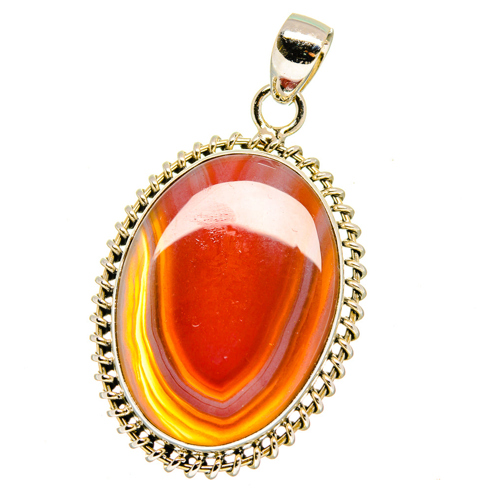 Botswana Agate Pendants handcrafted by Ana Silver Co - PD16156