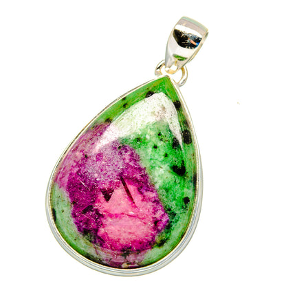 Ruby Zoisite Pendants handcrafted by Ana Silver Co - PD16201