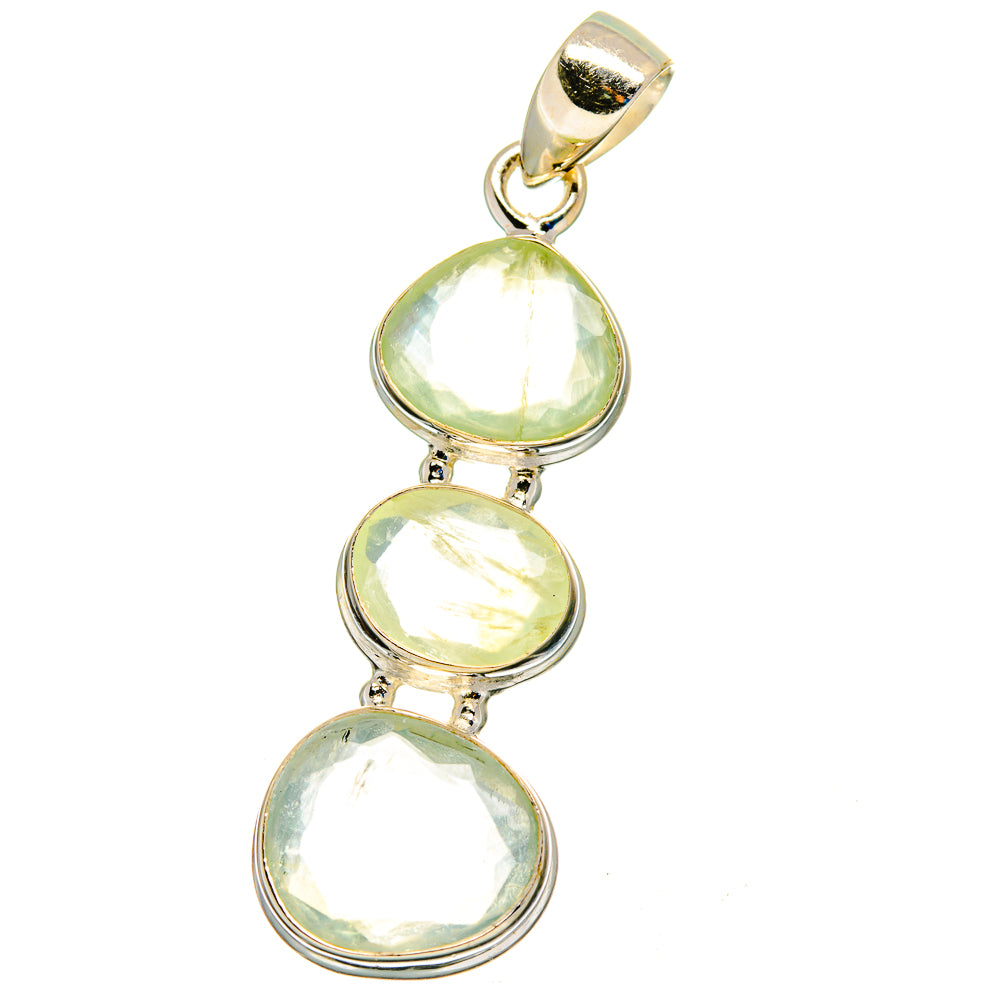 Prehnite Pendants handcrafted by Ana Silver Co - PD16226