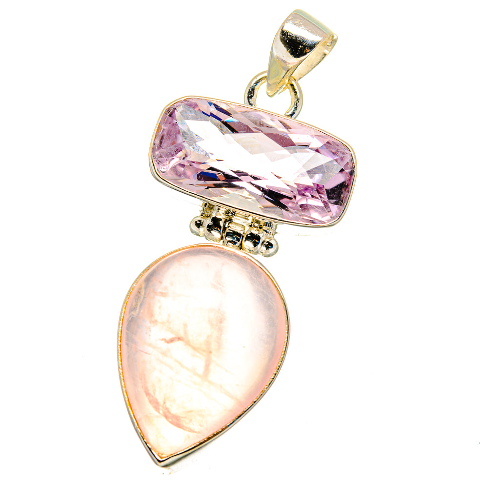 Rose Quartz Pendants handcrafted by Ana Silver Co - PD16248