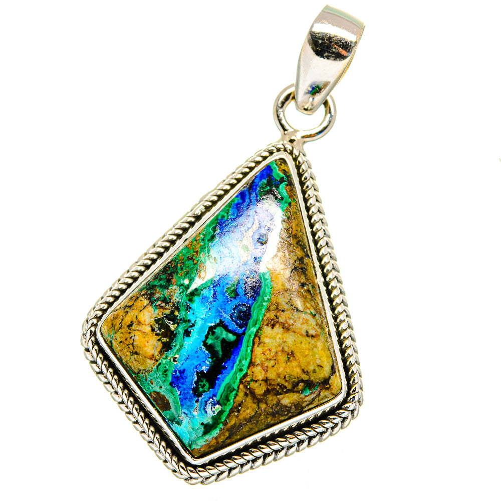 Azurite Malachite Pendants handcrafted by Ana Silver Co - PD16254