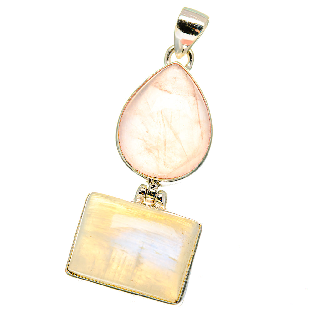 Rainbow Moonstone Pendants handcrafted by Ana Silver Co - PD16255