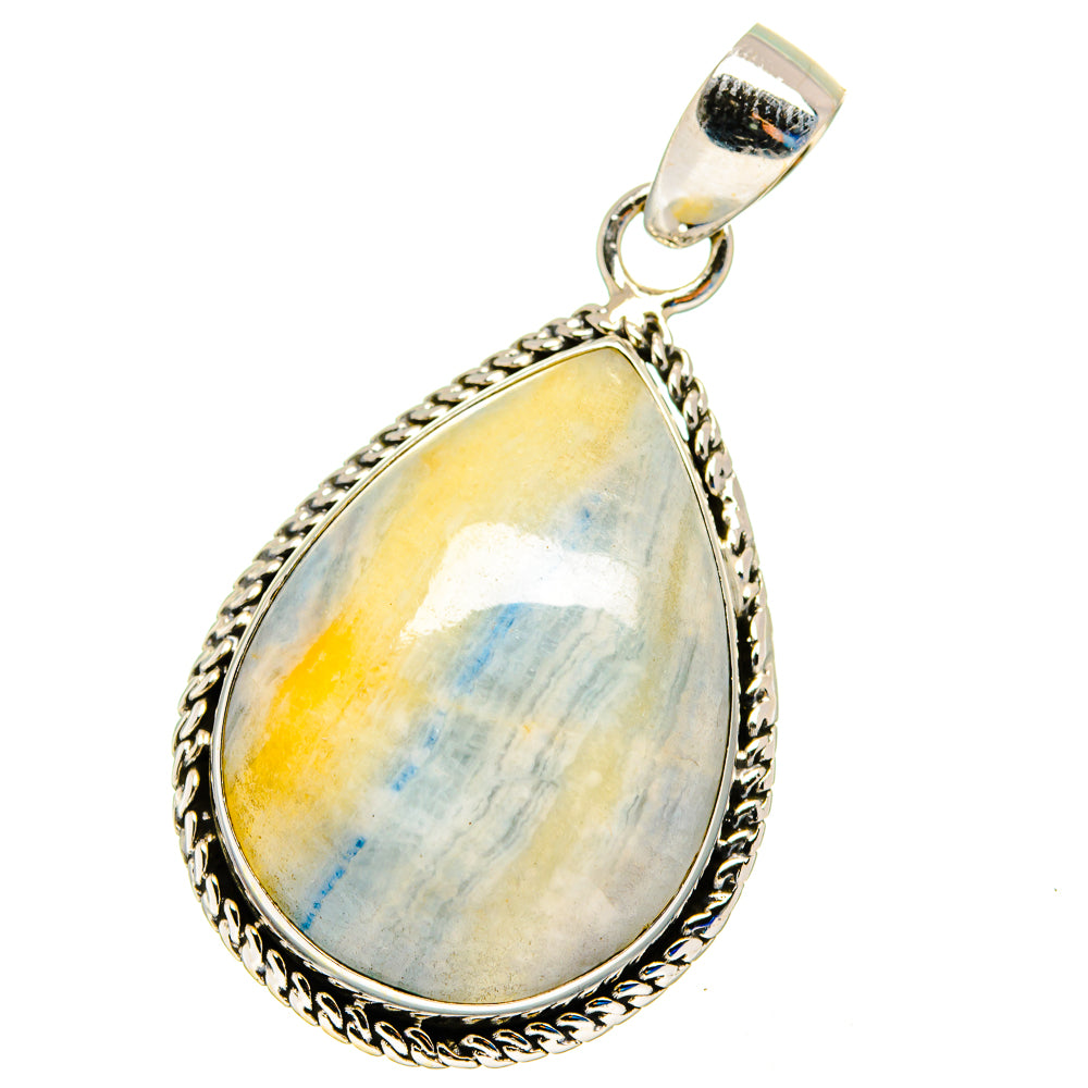 Blue Scheelite Pendants handcrafted by Ana Silver Co - PD16287