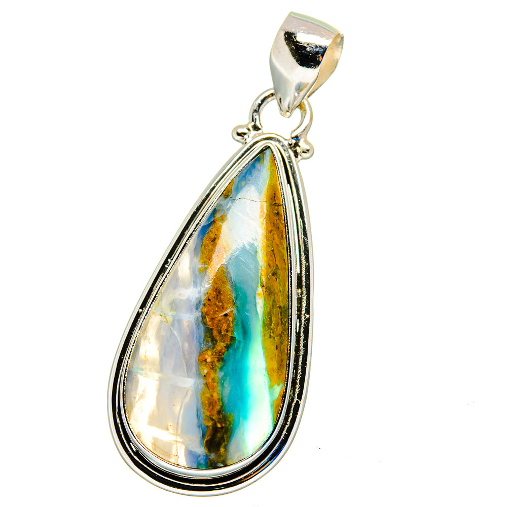Peruvian Opal Pendants handcrafted by Ana Silver Co - PD16316