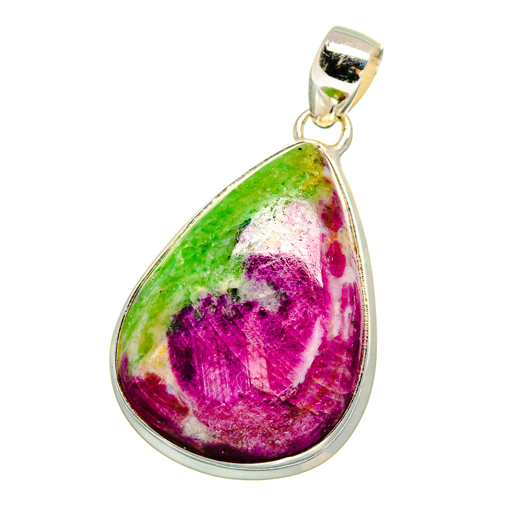 Ruby Zoisite Pendants handcrafted by Ana Silver Co - PD16384