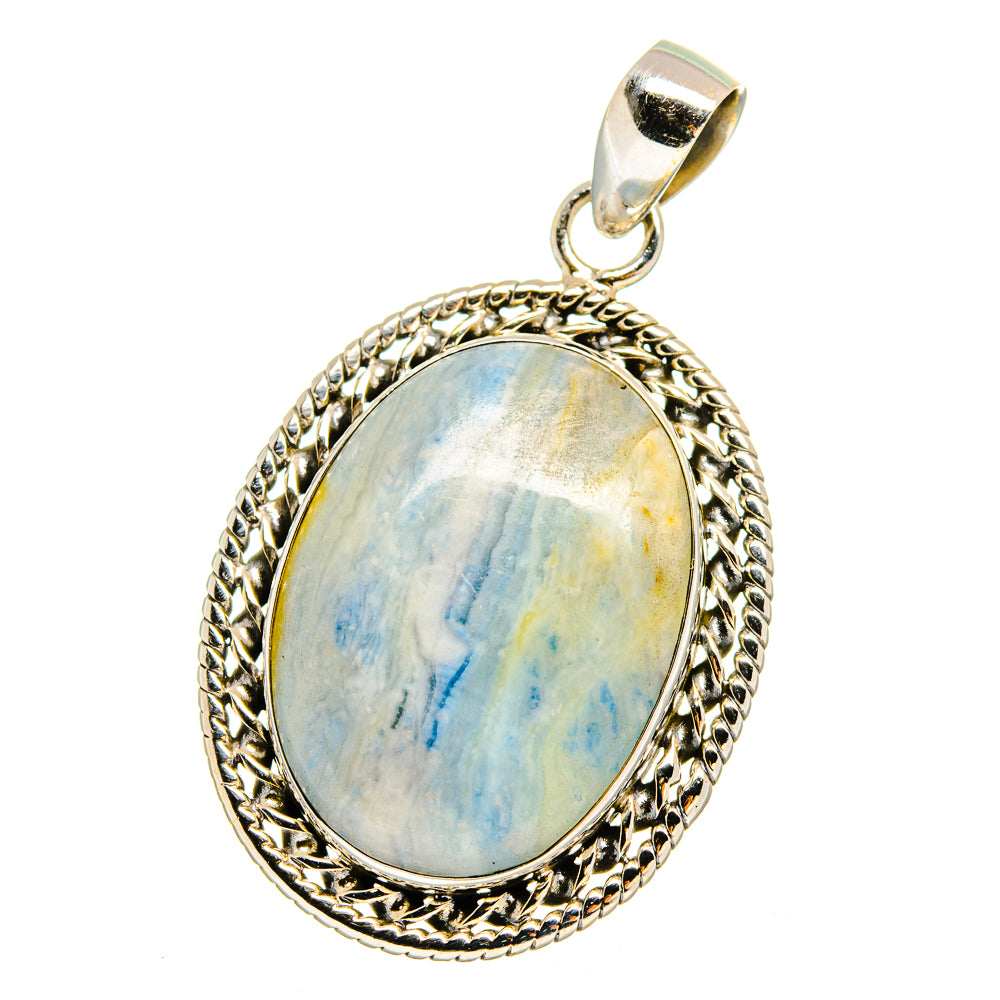 Blue Scheelite Pendants handcrafted by Ana Silver Co - PD16391