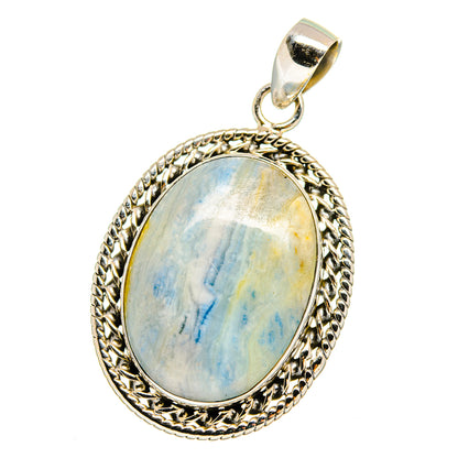 Blue Scheelite Pendants handcrafted by Ana Silver Co - PD16391