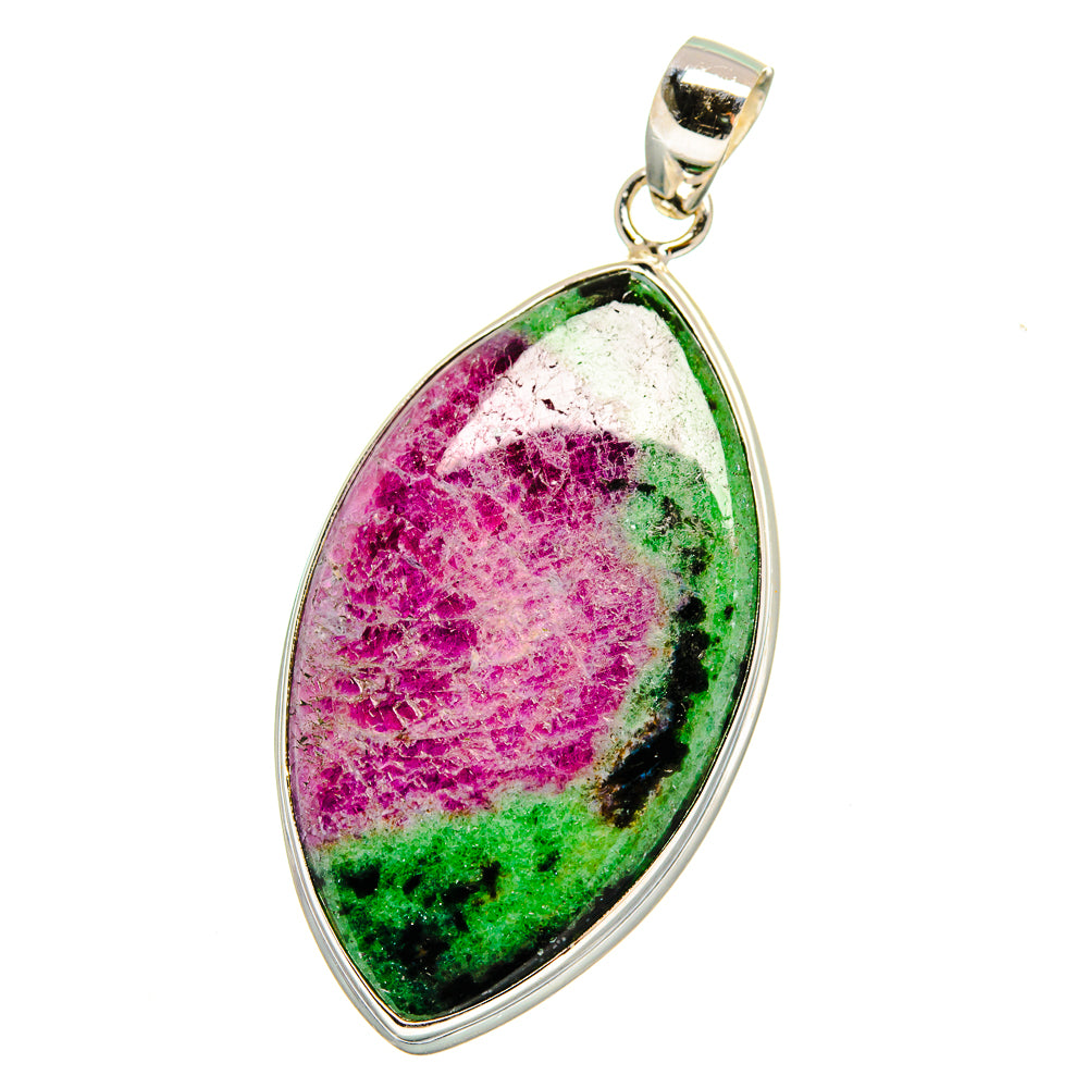 Ruby Zoisite Pendants handcrafted by Ana Silver Co - PD16395