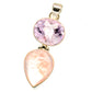Rose Quartz, Kunzite Pendants handcrafted by Ana Silver Co - PD16407