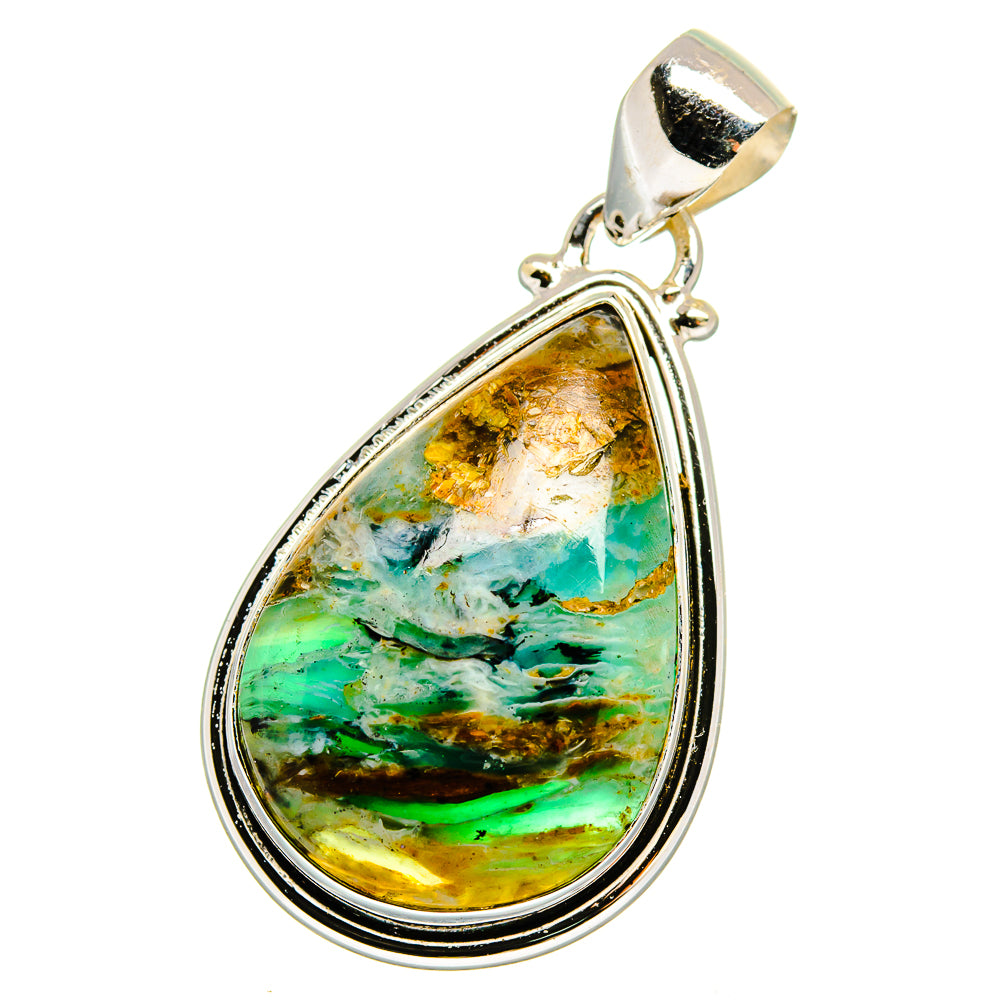 Peruvian Opal Pendants handcrafted by Ana Silver Co - PD16420