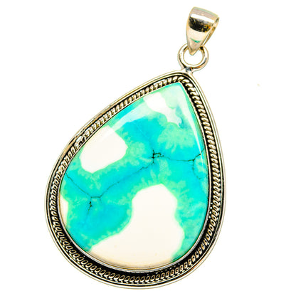 Green Howlite Pendants handcrafted by Ana Silver Co - PD16454