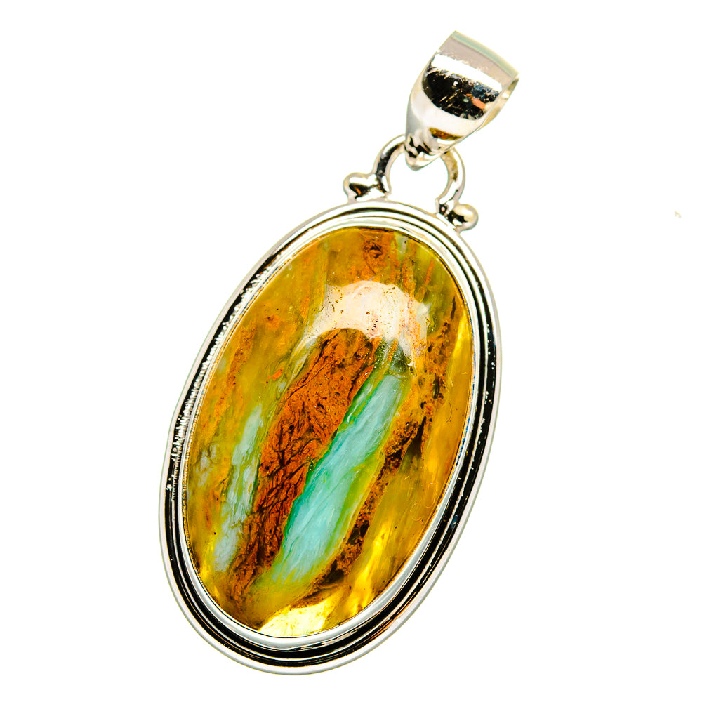 Peruvian Opal Pendants handcrafted by Ana Silver Co - PD16464