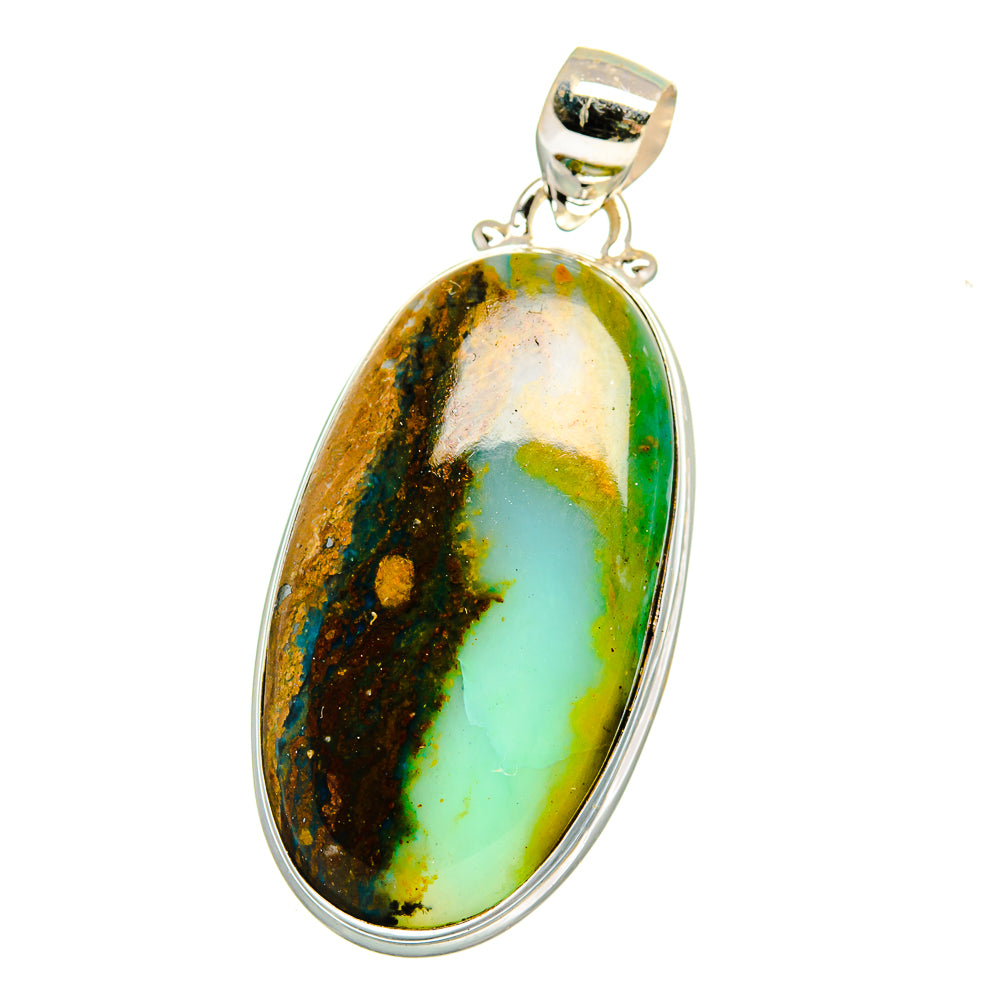 Peruvian Opal Pendants handcrafted by Ana Silver Co - PD16468
