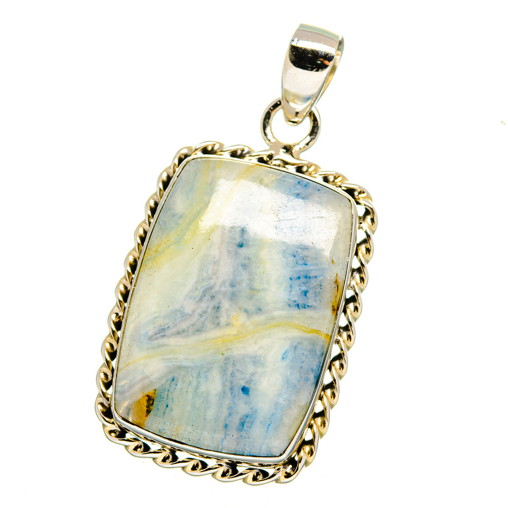 Blue Scheelite Pendants handcrafted by Ana Silver Co - PD16472