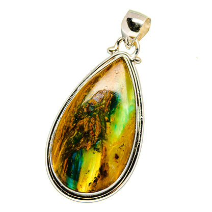 Peruvian Opal Pendants handcrafted by Ana Silver Co - PD16480