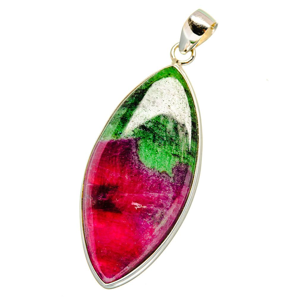 Ruby Zoisite Pendants handcrafted by Ana Silver Co - PD16496