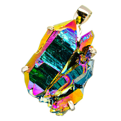 Titanium Sunshine Druzy Pendants handcrafted by Ana Silver Co - PD16519