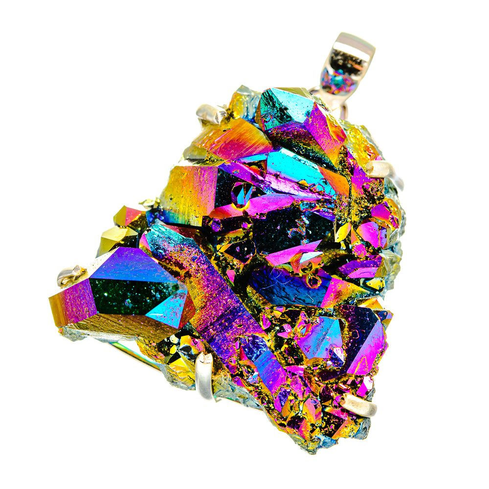 Titanium Sunshine Druzy Pendants handcrafted by Ana Silver Co - PD16521