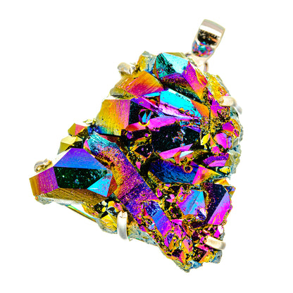 Titanium Sunshine Druzy Pendants handcrafted by Ana Silver Co - PD16521