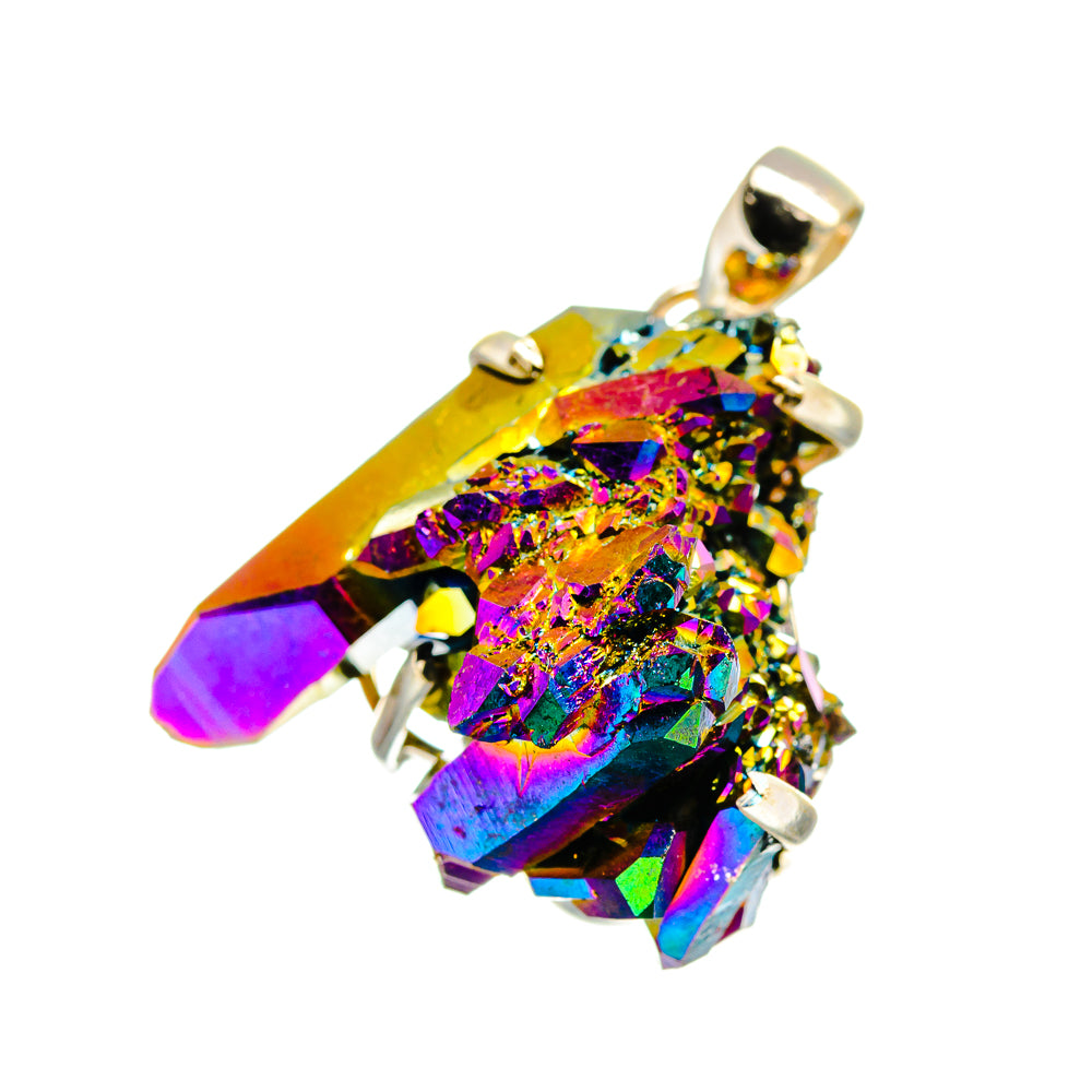 Titanium Sunshine Druzy Pendants handcrafted by Ana Silver Co - PD16523