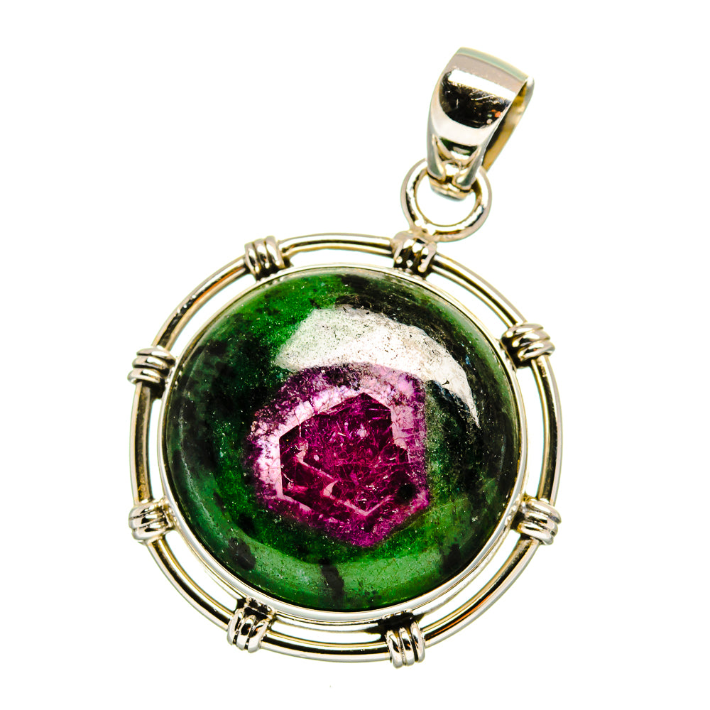 Ruby Zoisite Pendants handcrafted by Ana Silver Co - PD16542