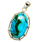 Malachite In Chrysocolla Pendants handcrafted by Ana Silver Co - PD16547