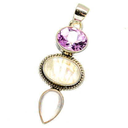 Rainbow Moonstone Pendants handcrafted by Ana Silver Co - PD16562