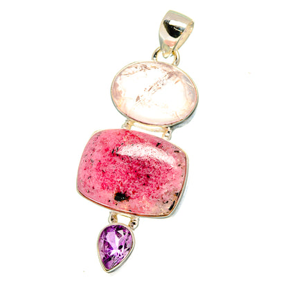 Rhodonite Pendants handcrafted by Ana Silver Co - PD16563