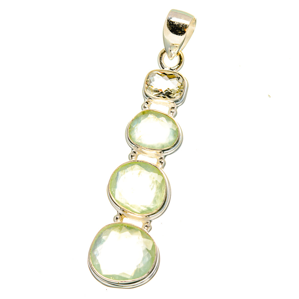 Prehnite Pendants handcrafted by Ana Silver Co - PD16569