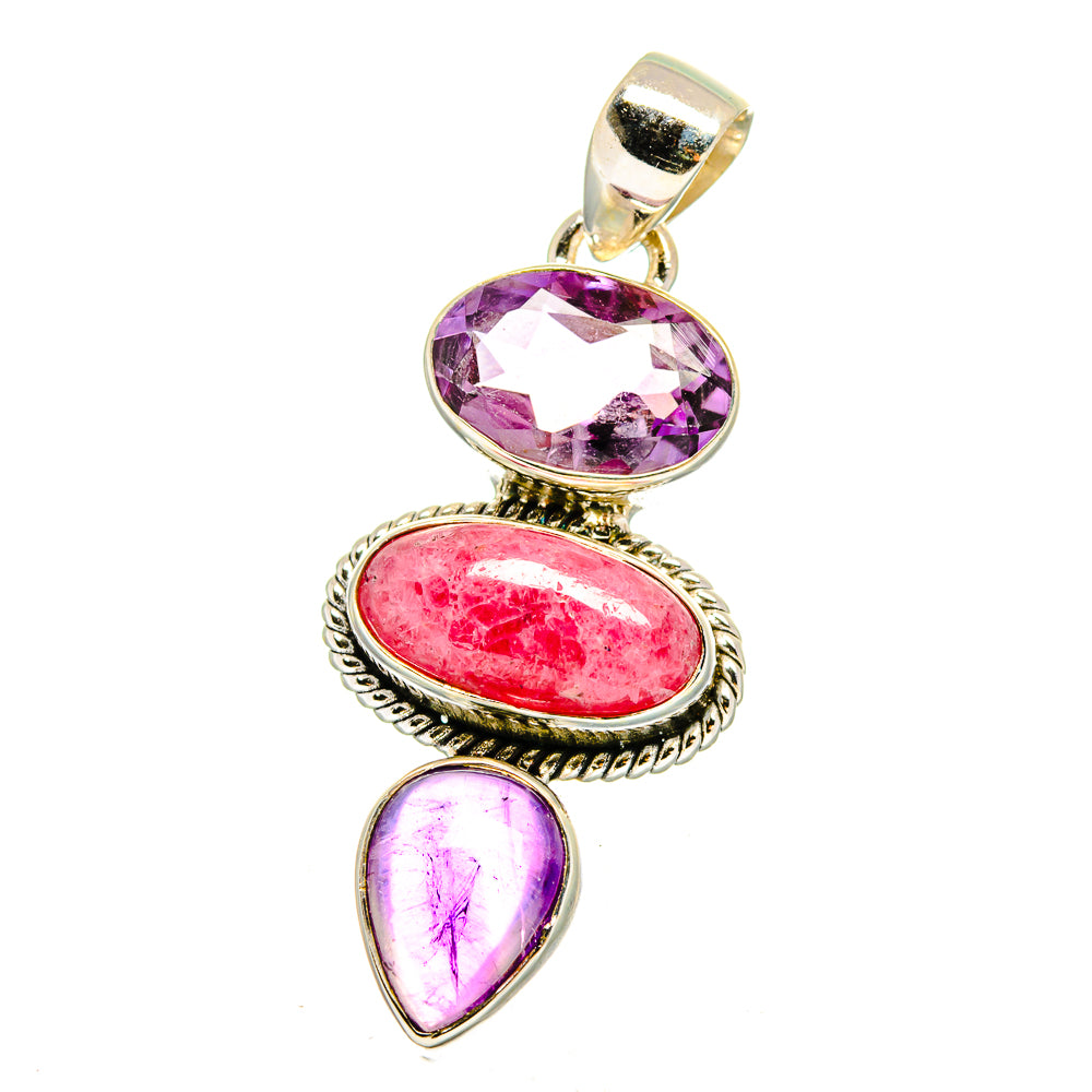 Rhodochrosite Pendants handcrafted by Ana Silver Co - PD16573