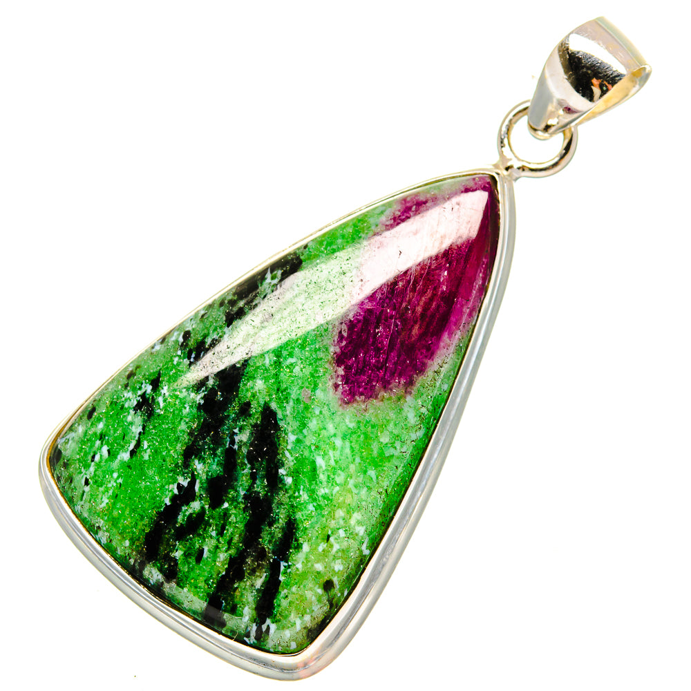 Ruby Zoisite Pendants handcrafted by Ana Silver Co - PD16594