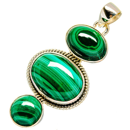 Malachite Pendants handcrafted by Ana Silver Co - PD16596