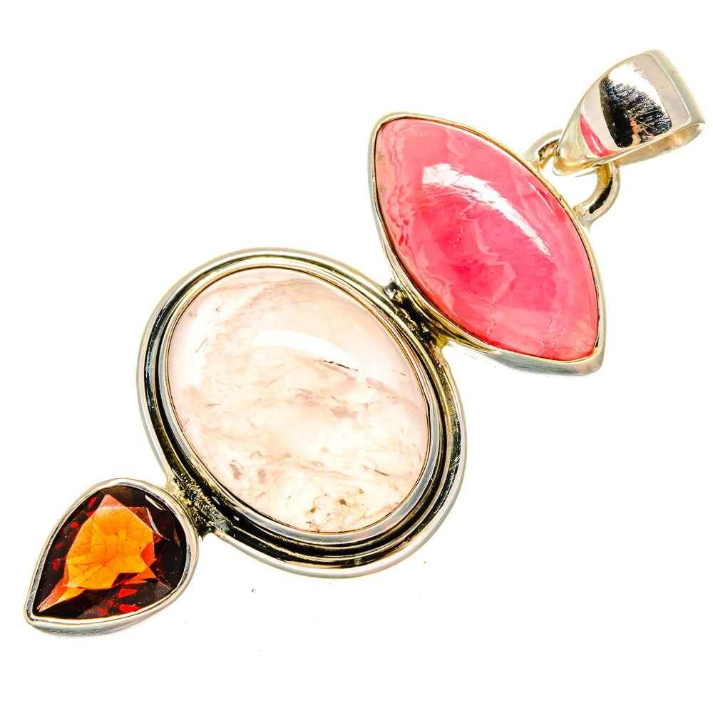 Rose Quartz Pendants handcrafted by Ana Silver Co - PD16613