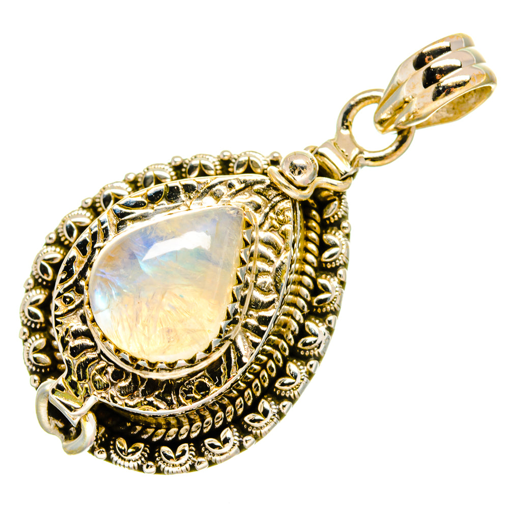 Rainbow Moonstone Pendants handcrafted by Ana Silver Co - PD16636