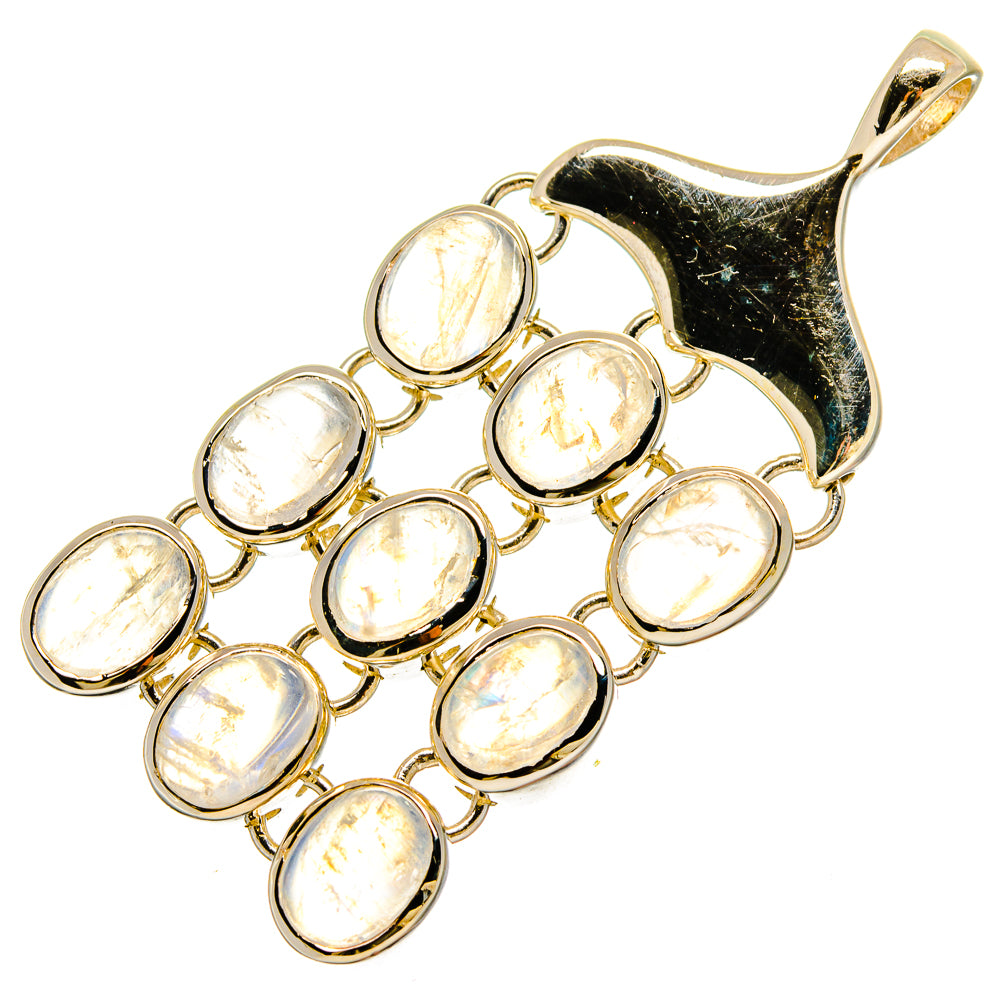 Rainbow Moonstone Pendants handcrafted by Ana Silver Co - PD16639
