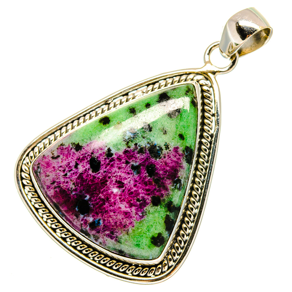 Ruby Zoisite Pendants handcrafted by Ana Silver Co - PD16641