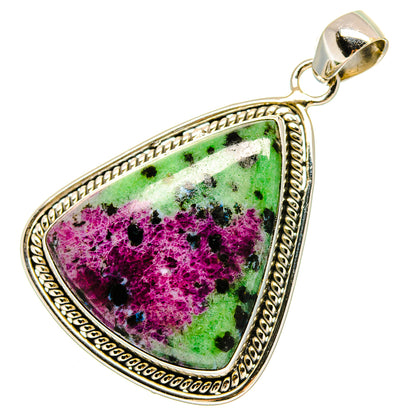 Ruby Zoisite Pendants handcrafted by Ana Silver Co - PD16641
