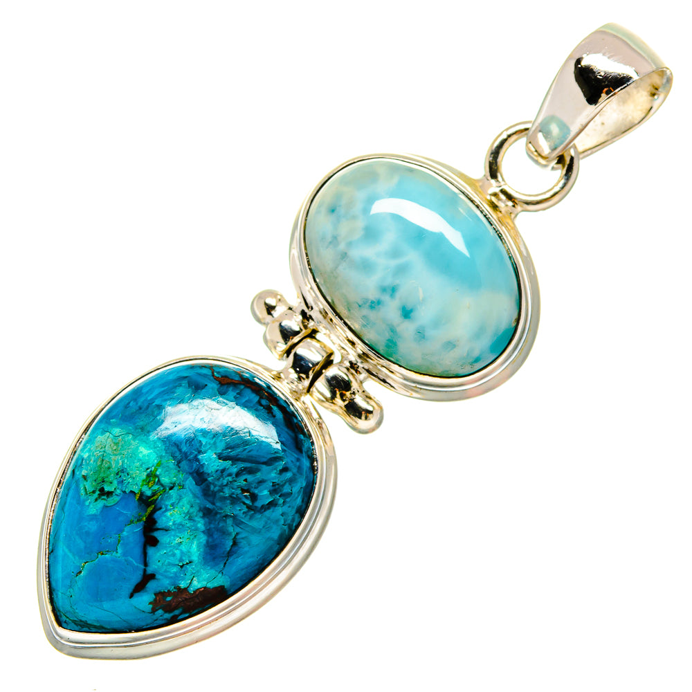 Chrysocolla Pendants handcrafted by Ana Silver Co - PD16655