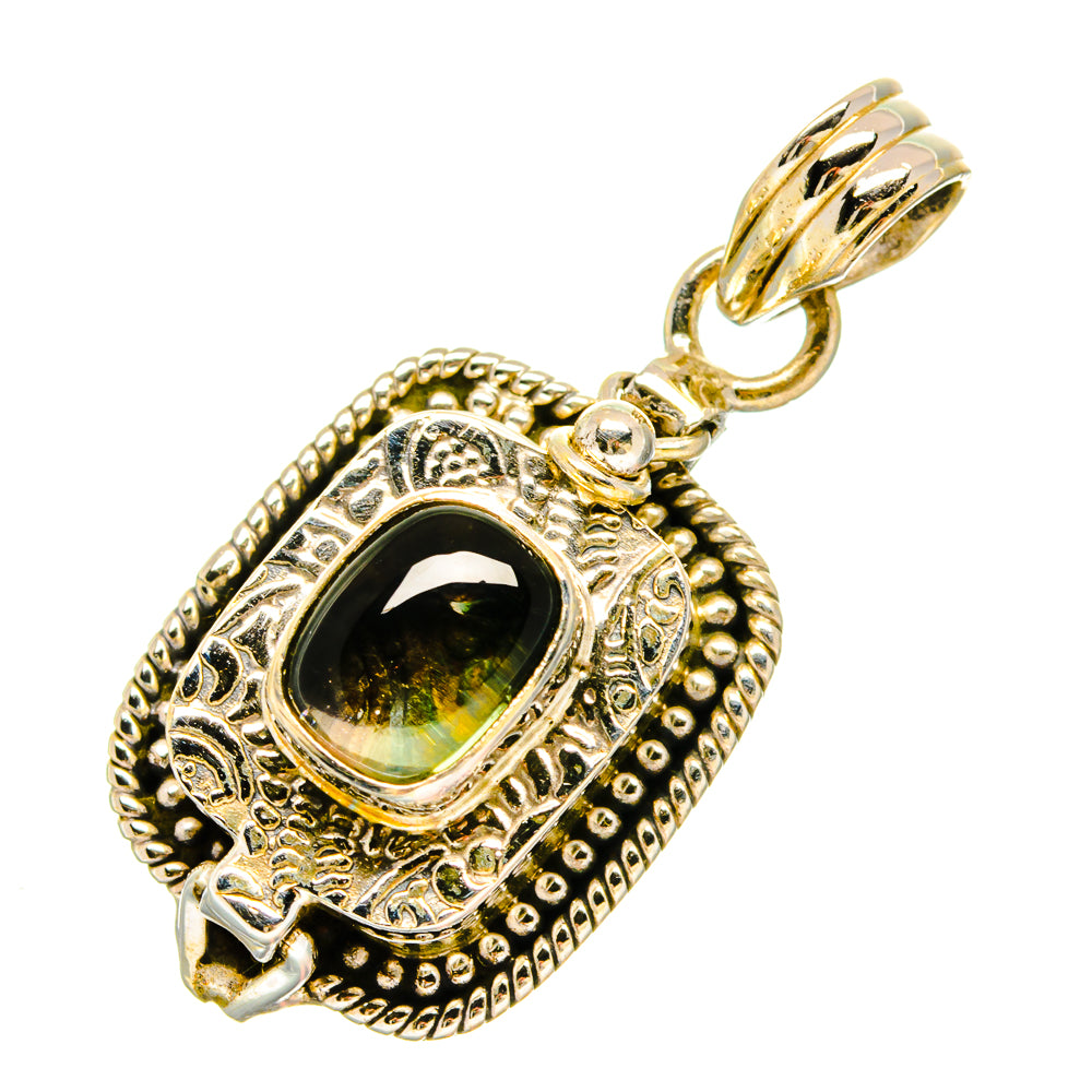Green Tourmaline Pendants handcrafted by Ana Silver Co - PD16679