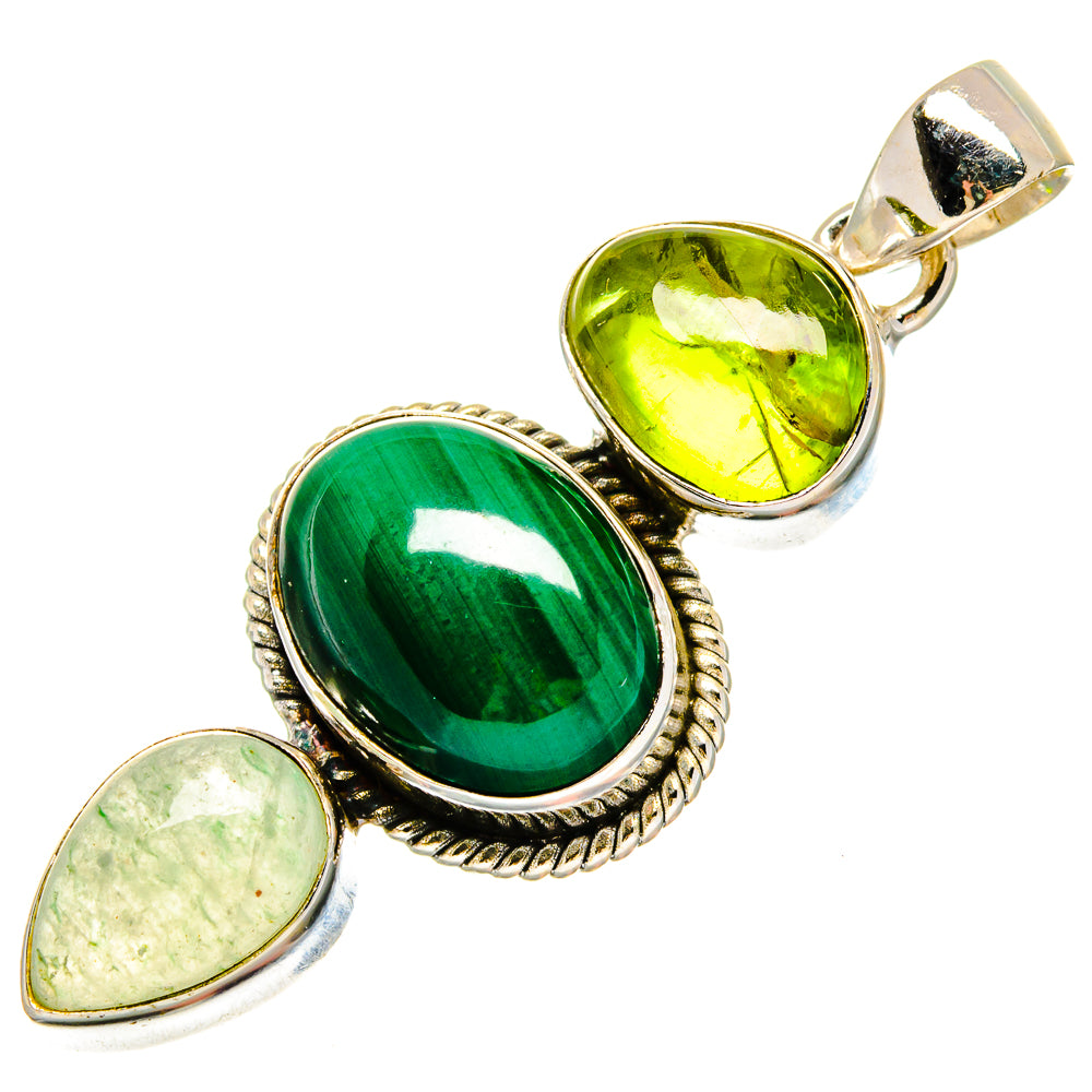 Malachite Pendants handcrafted by Ana Silver Co - PD16692