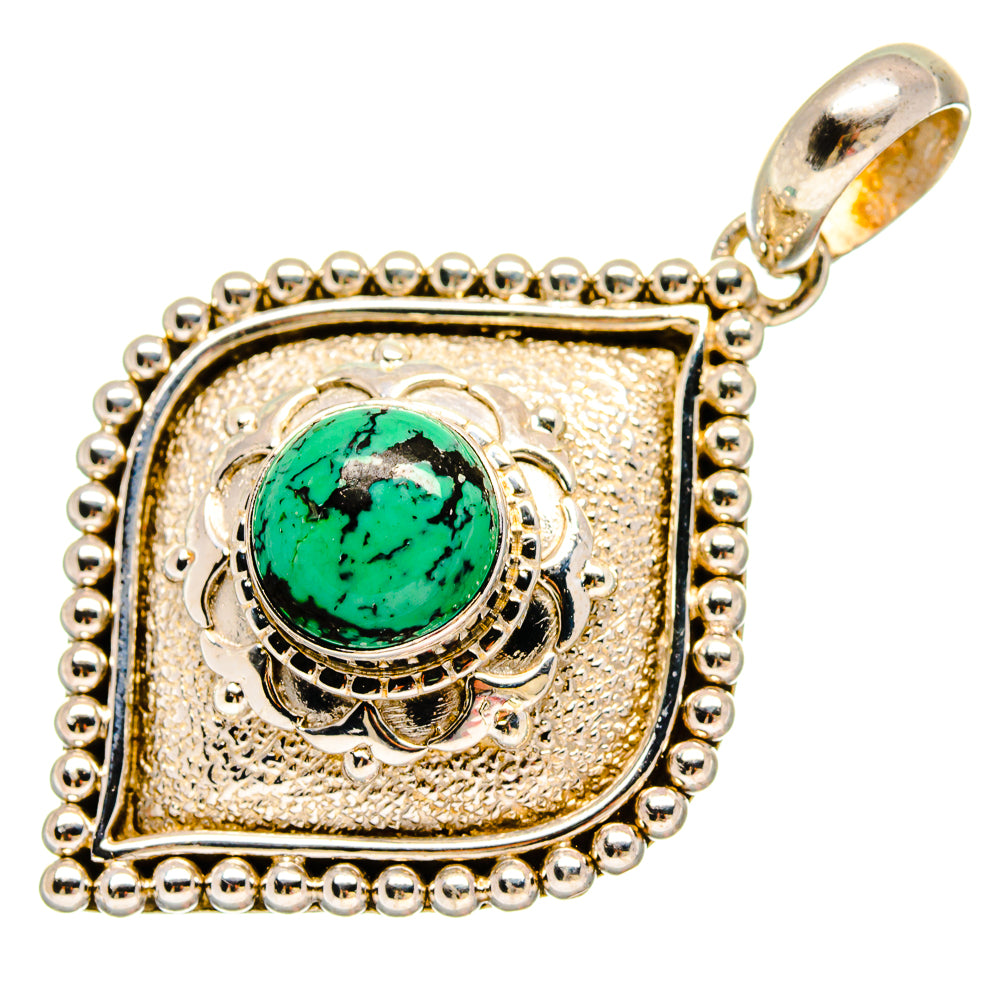 Tibetan Turquoise Pendants handcrafted by Ana Silver Co - PD16696