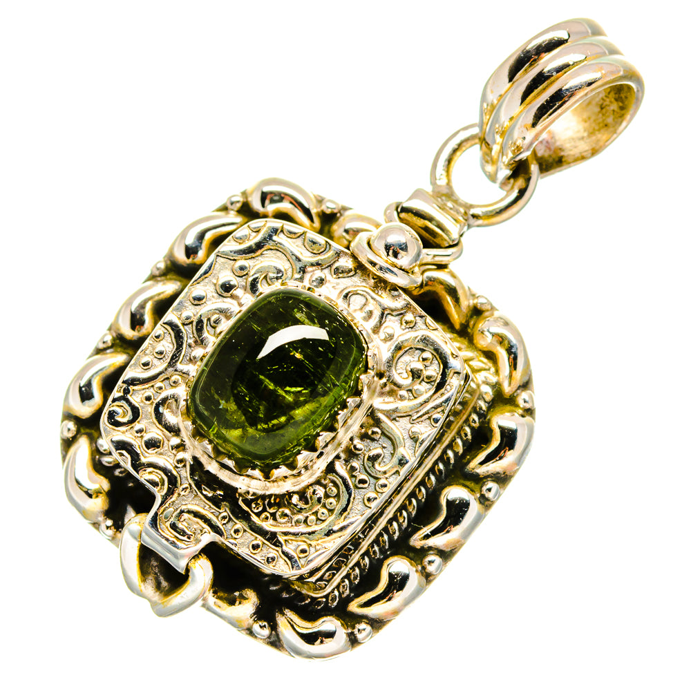 Green Tourmaline Pendants handcrafted by Ana Silver Co - PD16699