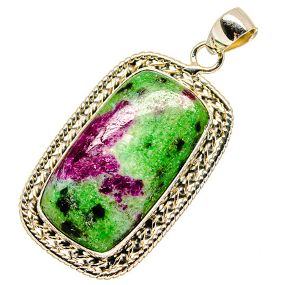 Ruby Zoisite Pendants handcrafted by Ana Silver Co - PD16701