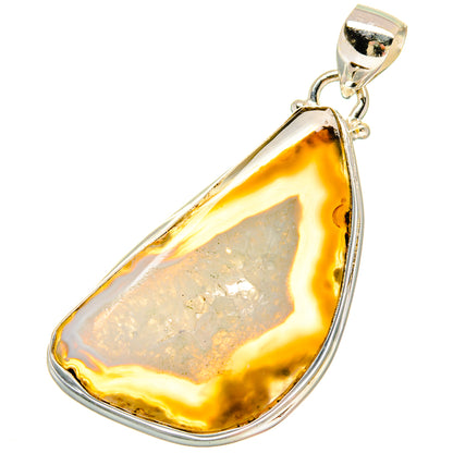 Brown Geode Slice Pendants handcrafted by Ana Silver Co - PD16705 - Photo 2