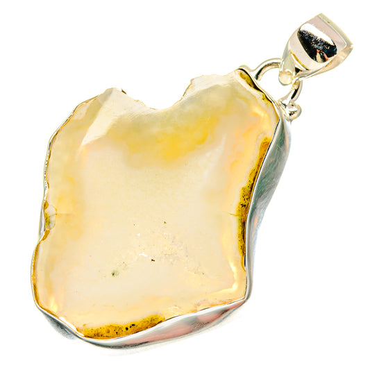 White Geode Slice Pendants handcrafted by Ana Silver Co - PD16734 - Photo 2